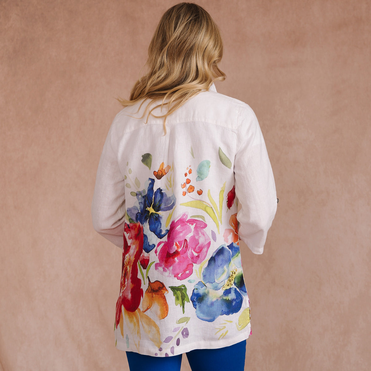 Floral Linen Blouse