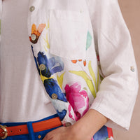 Floral Linen Blouse