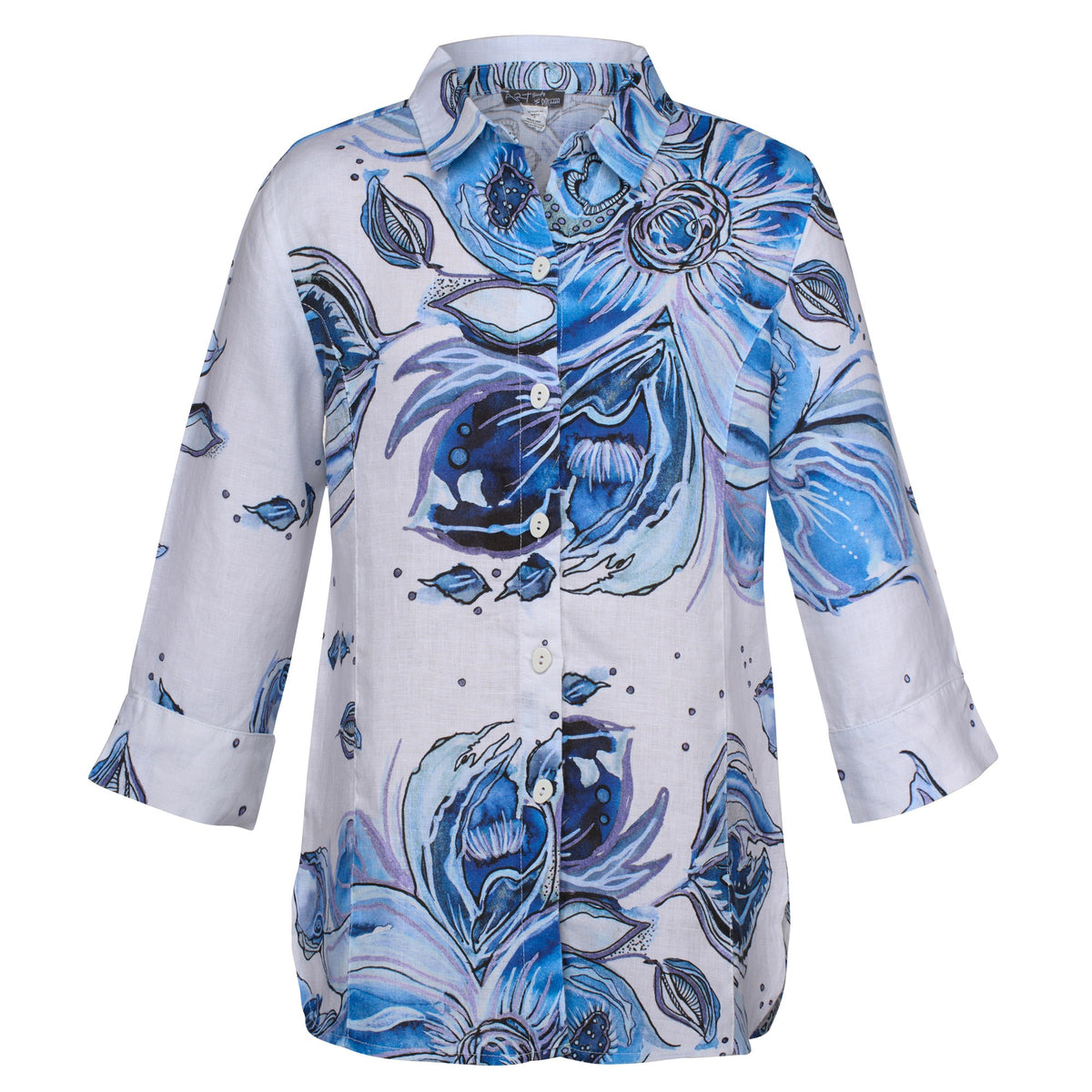 Blue Ocean Linen Blouse