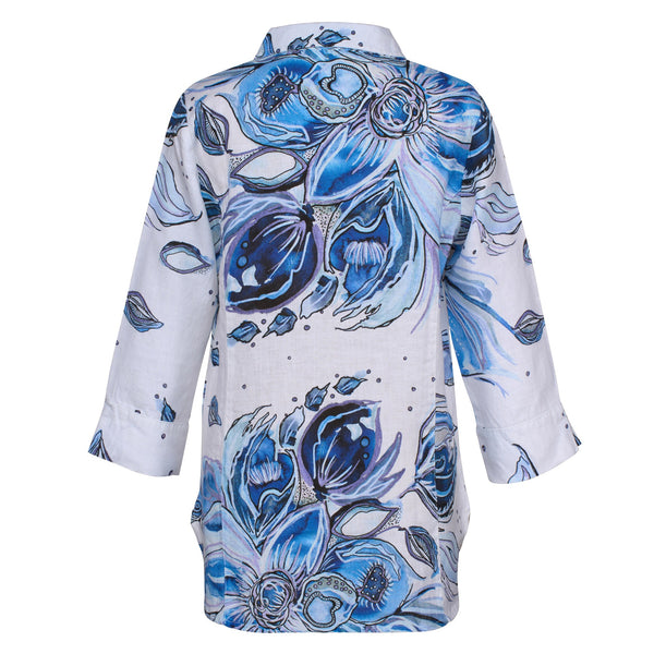 Blue Ocean Linen Blouse