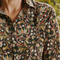 The West Garden Crepe de Chine Silk Shirt Made with Liberty Fabric