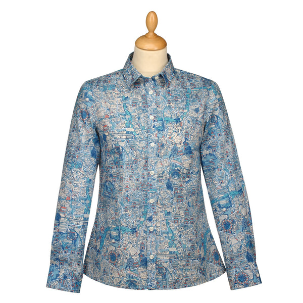 Big Smoke Map Liberty Shirt Made with Tana Lawn™ Cotton