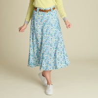 Blue Summer of Dreams Skirt made with Liberty Fabric
