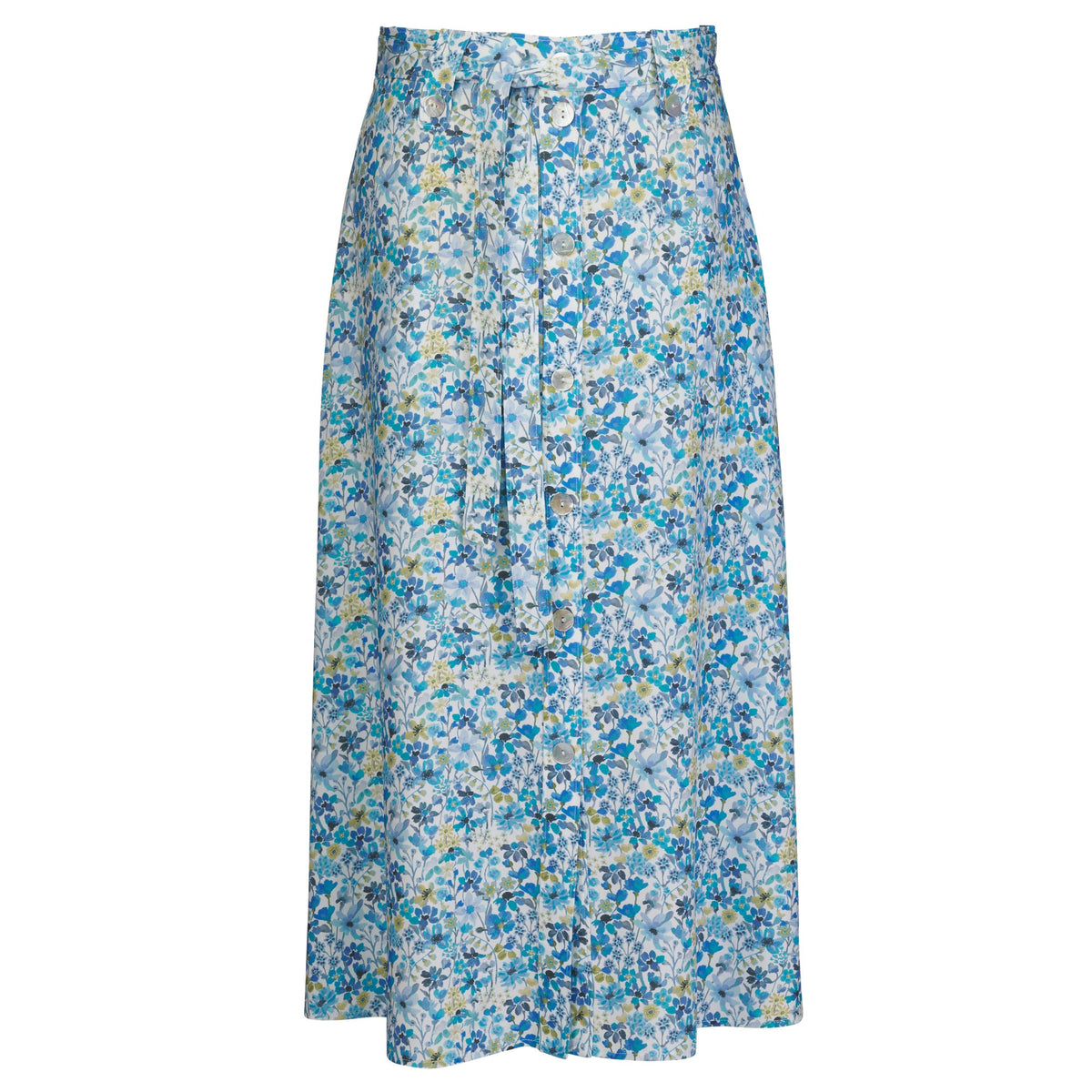 Blue Summer of Dreams Skirt made with Liberty Fabric