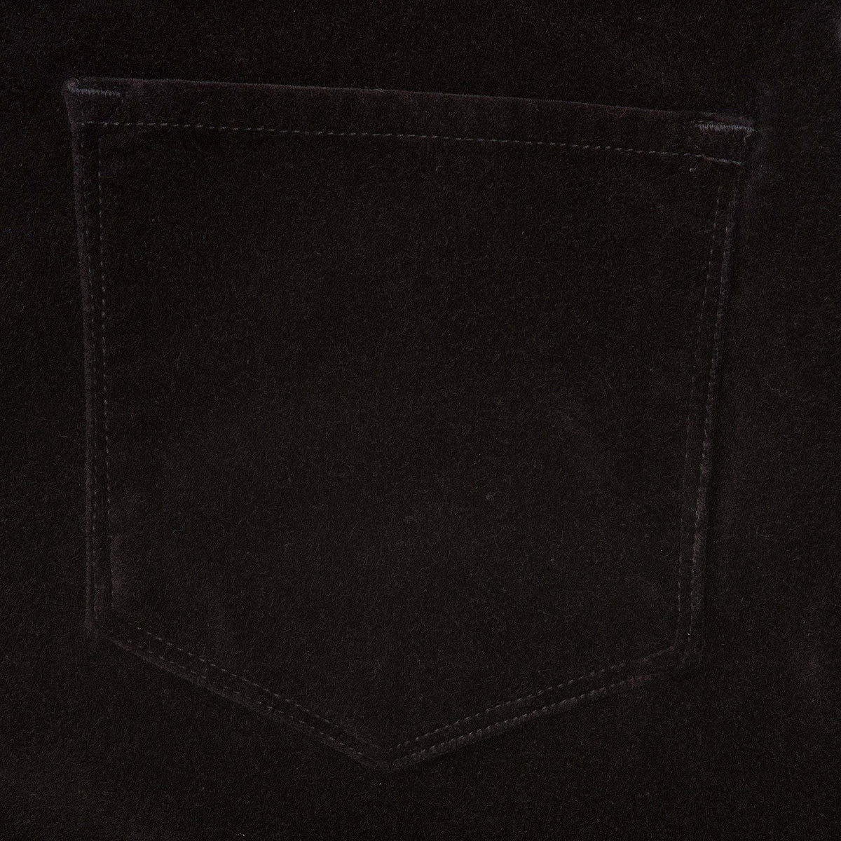 Black Straight Leg Velvet Jeans