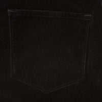 Black Straight Leg Velvet Jeans