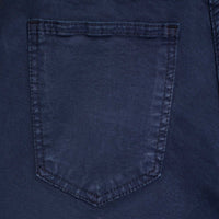 Navy Stretch Cotton Slim Leg Trousers