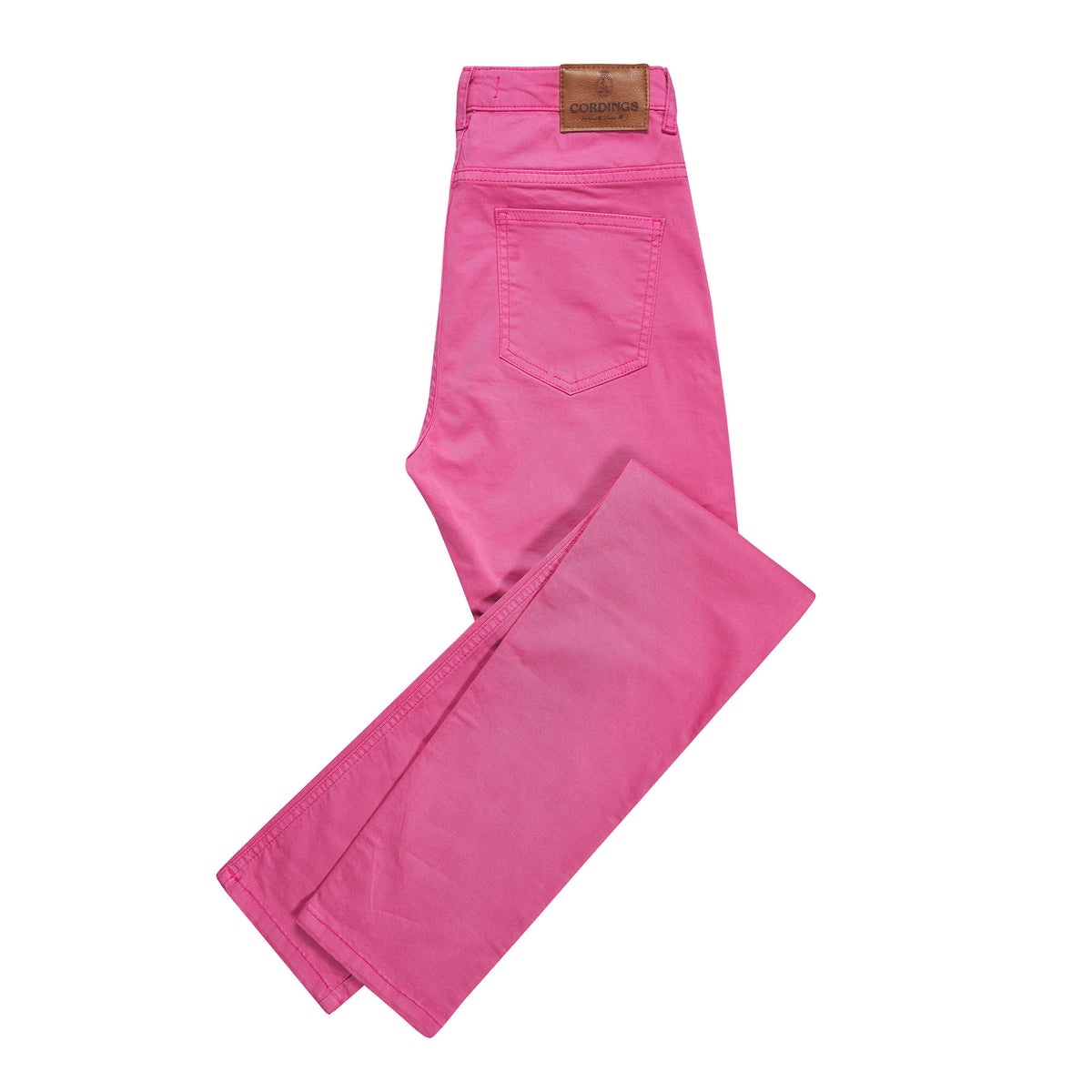 Fuchsia Pink Cotton Stretch Jeans