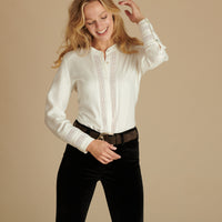 Black Straight Leg Velvet Jeans