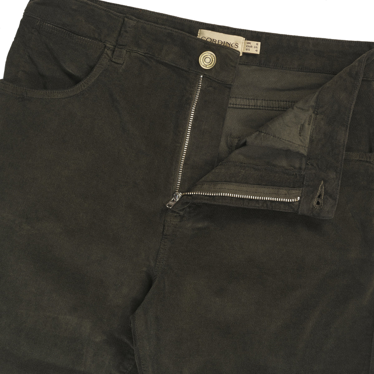 Green Stretch Moleskin Jeans