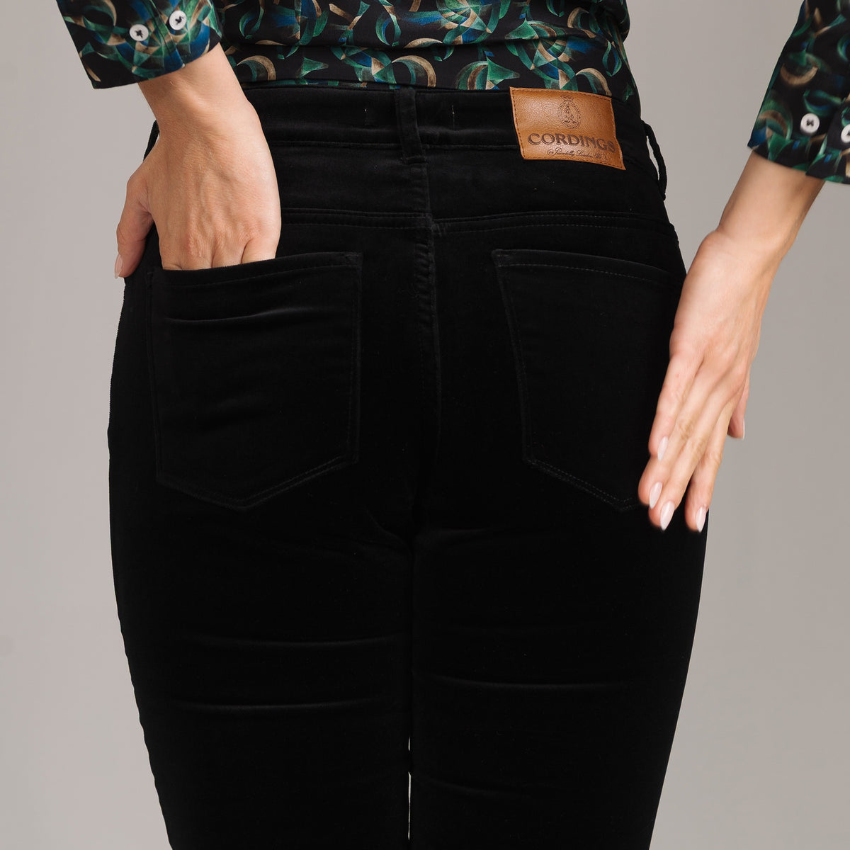 Black Allegra Velvet Jeans