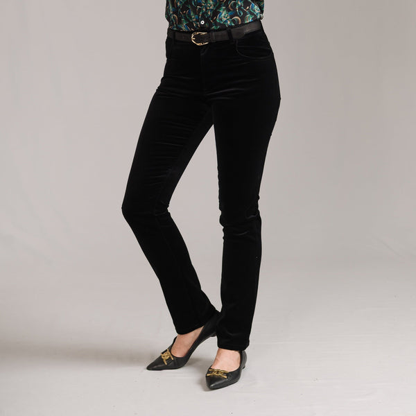 Black Allegra Velvet Jeans