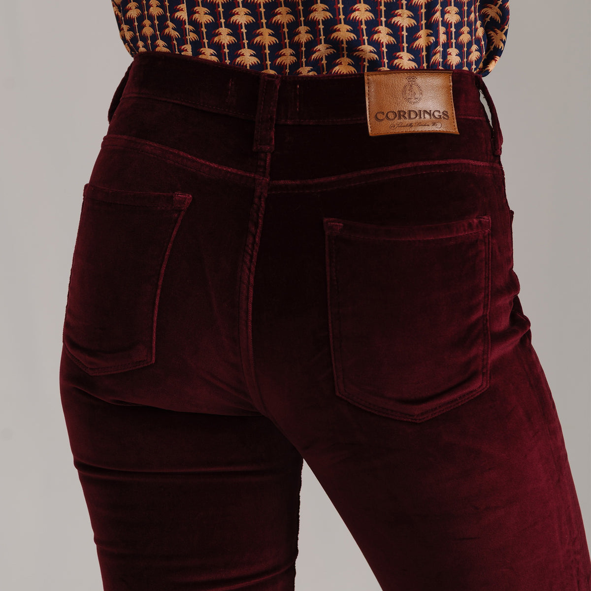 Wine Allegra Velvet Jeans