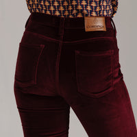 Wine Allegra Velvet Jeans
