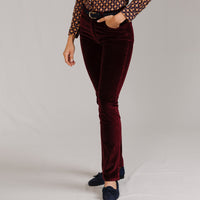 Wine Allegra Velvet Jeans