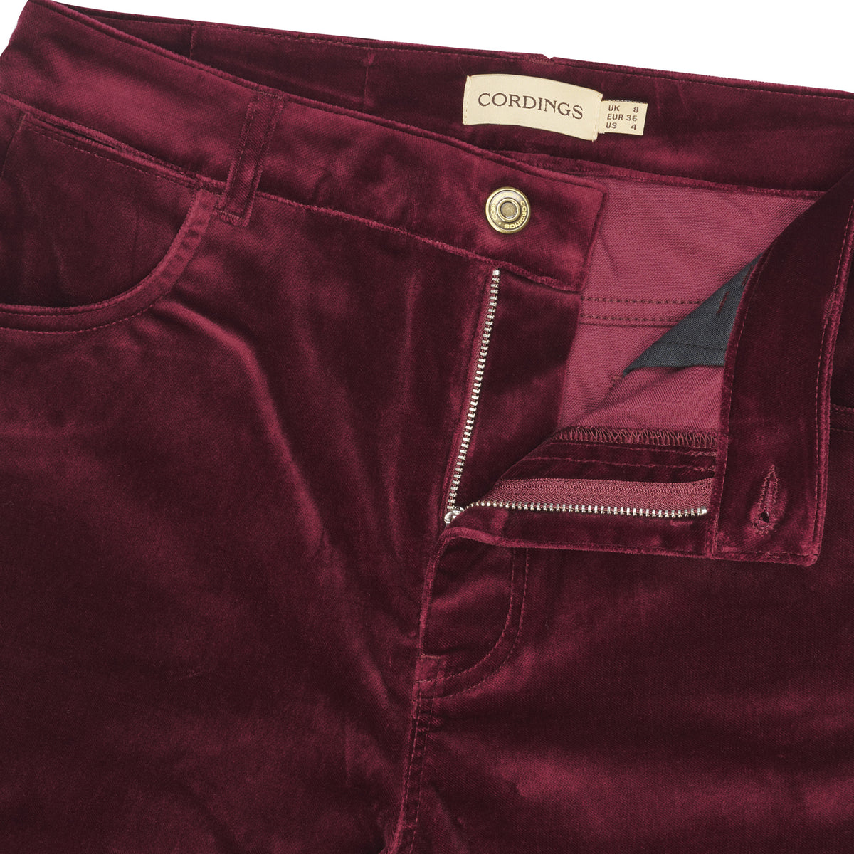 Wine Allegra Velvet Jeans