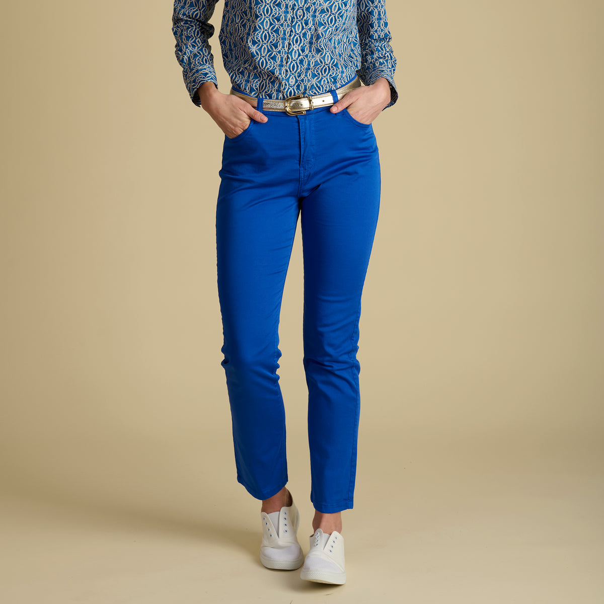 Blue Cotton Stretch Lily Jeans