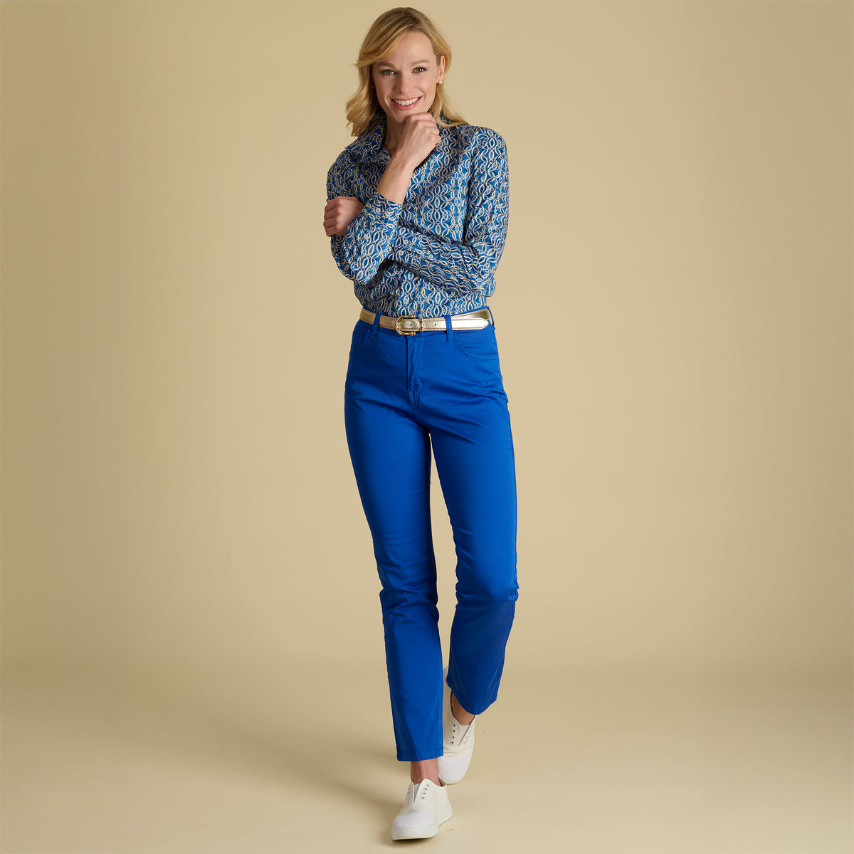 Blue Cotton Stretch Lily Jeans
