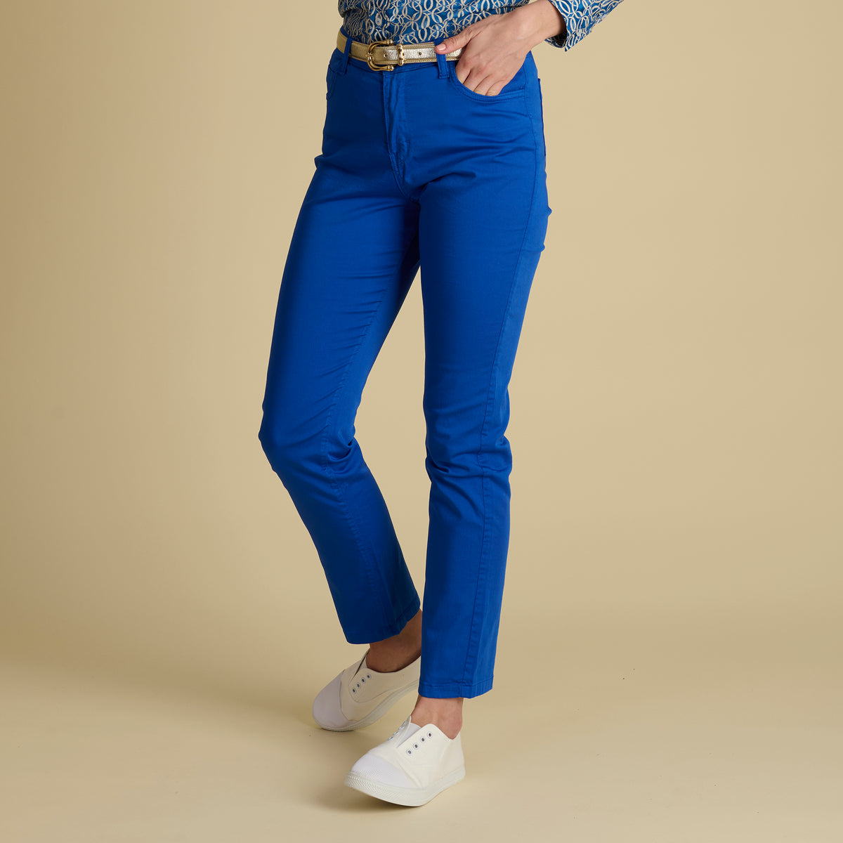 Blue Cotton Stretch Lily Jeans