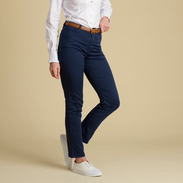 Navy Cotton Stretch Lily Jeans