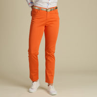 Orange Cotton Stretch Lily Jeans
