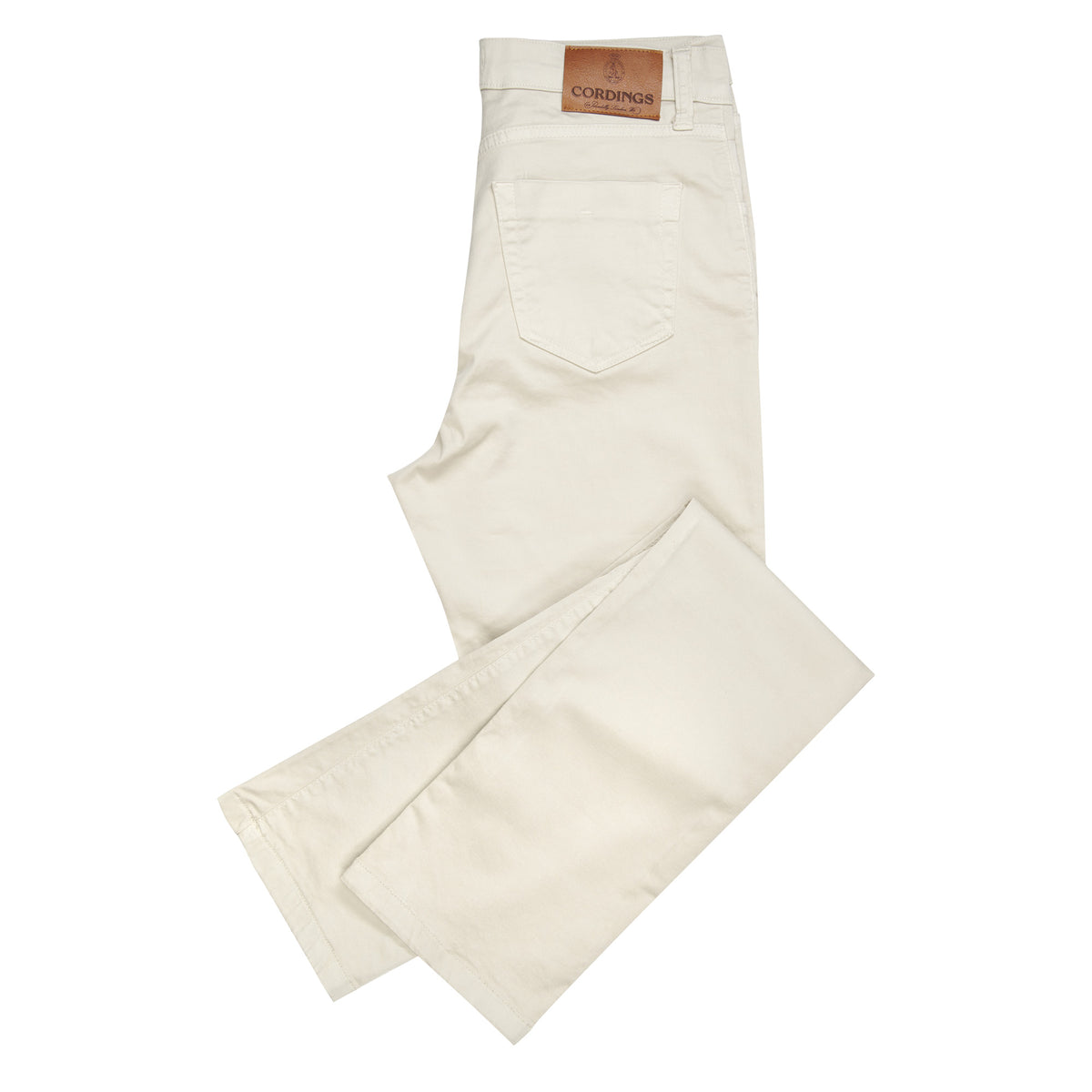 Beige Cotton Stretch Lily Jeans