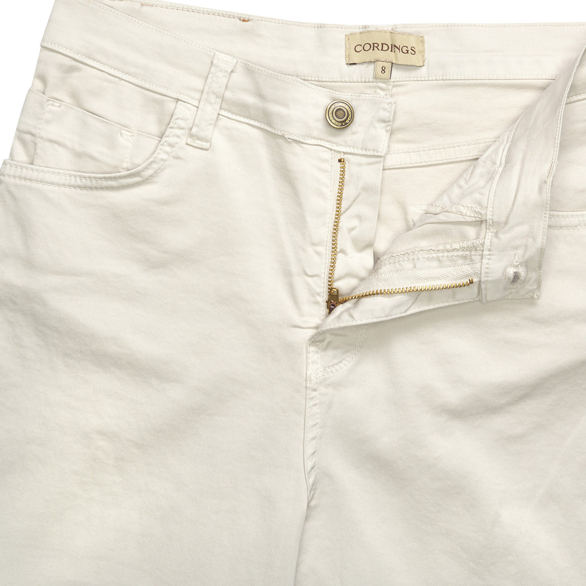 Beige Cotton Stretch Lily Jeans