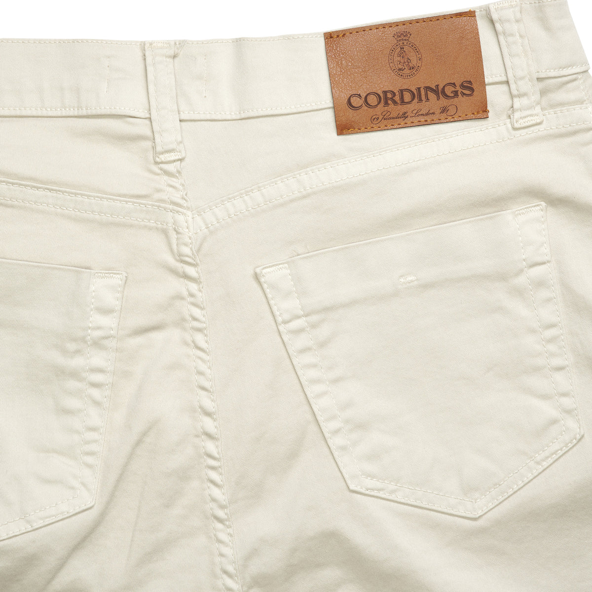 Beige Cotton Stretch Lily Jeans