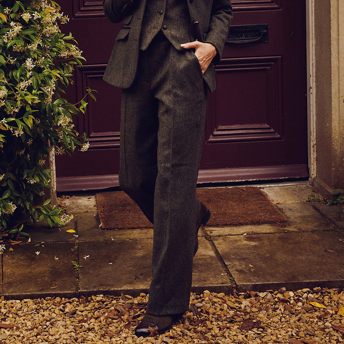 Wetherby Wide Leg Tweed Trouser