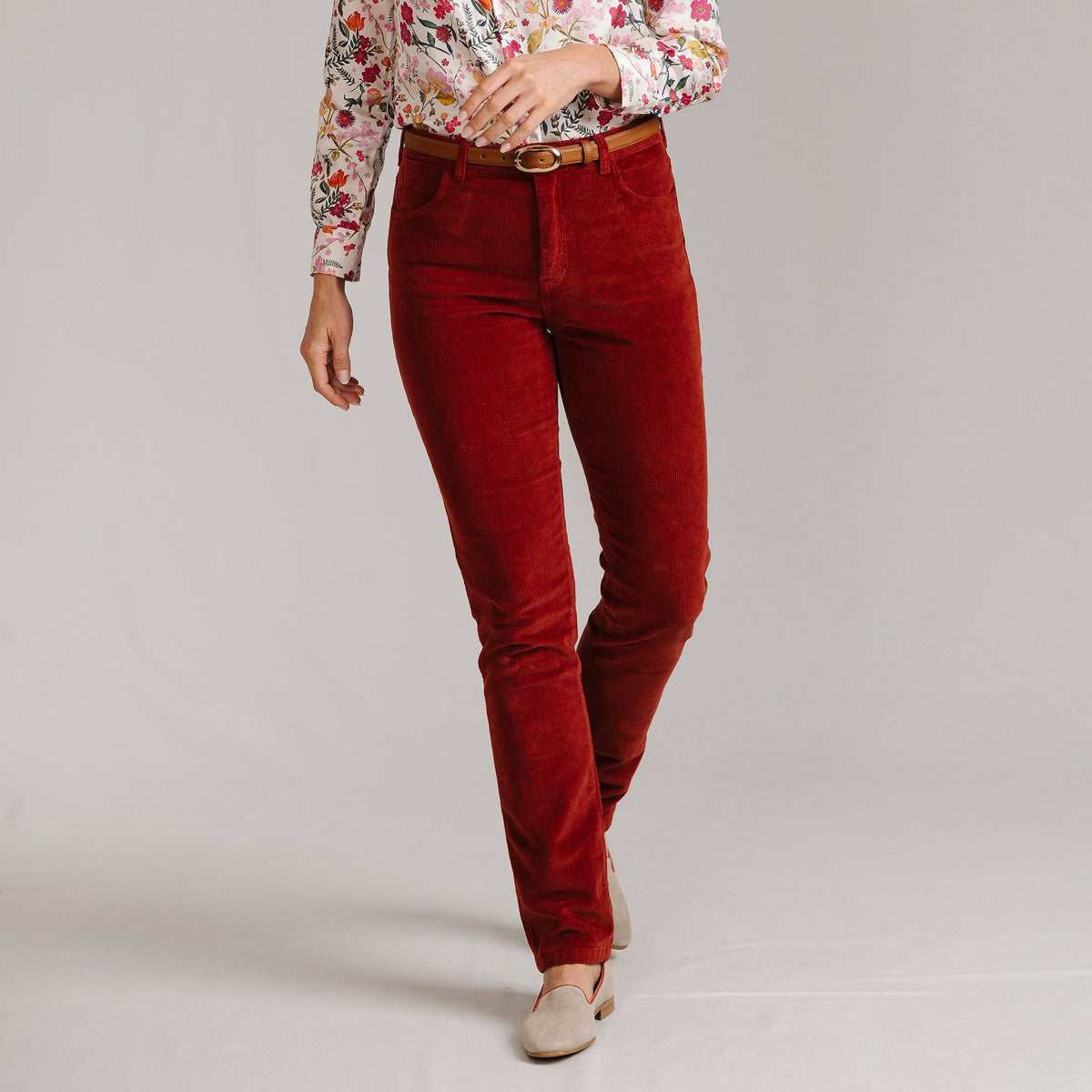 Rust Olivia Corduroy Jeans