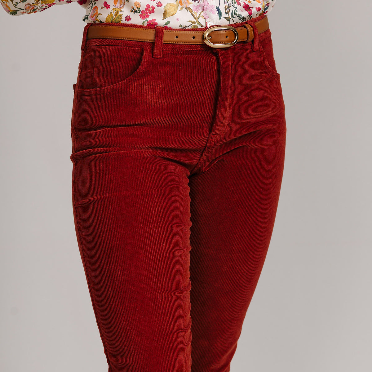 Rust Olivia Corduroy Jeans
