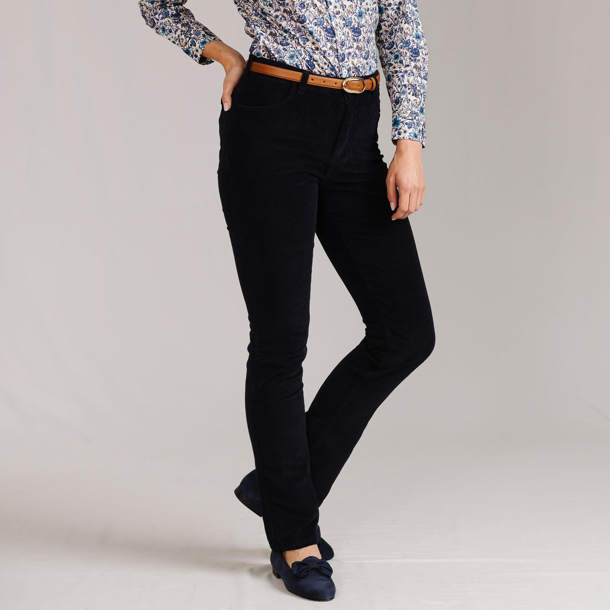 Navy Olivia Corduroy Jeans
