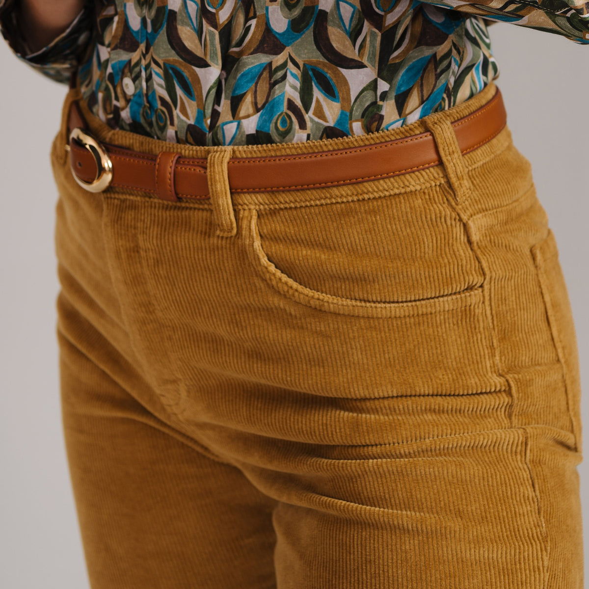 Tan Olivia Corduroy Jeans