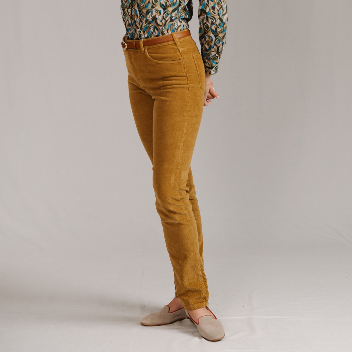 Tan Olivia Corduroy Jeans