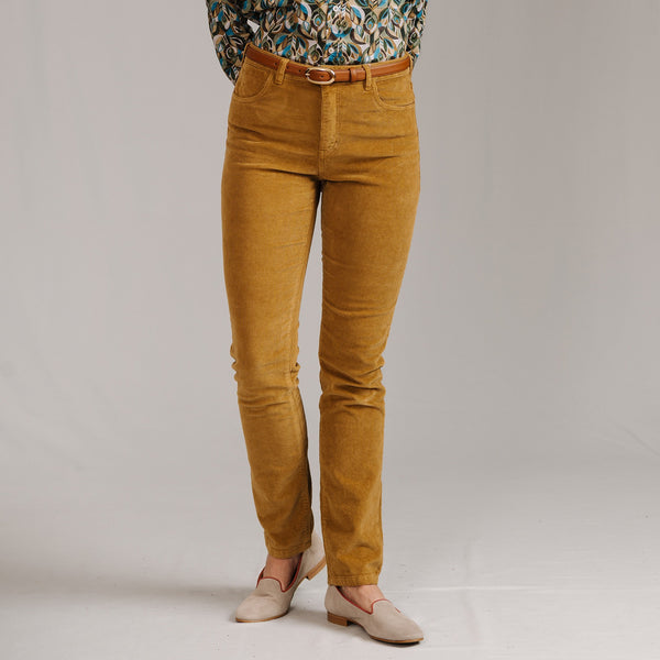 Tan Olivia Corduroy Jeans
