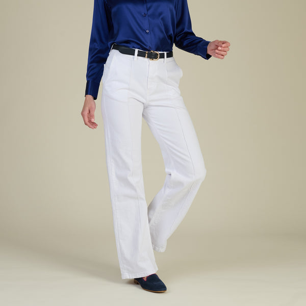 White Macana Wide Leg Jeans
