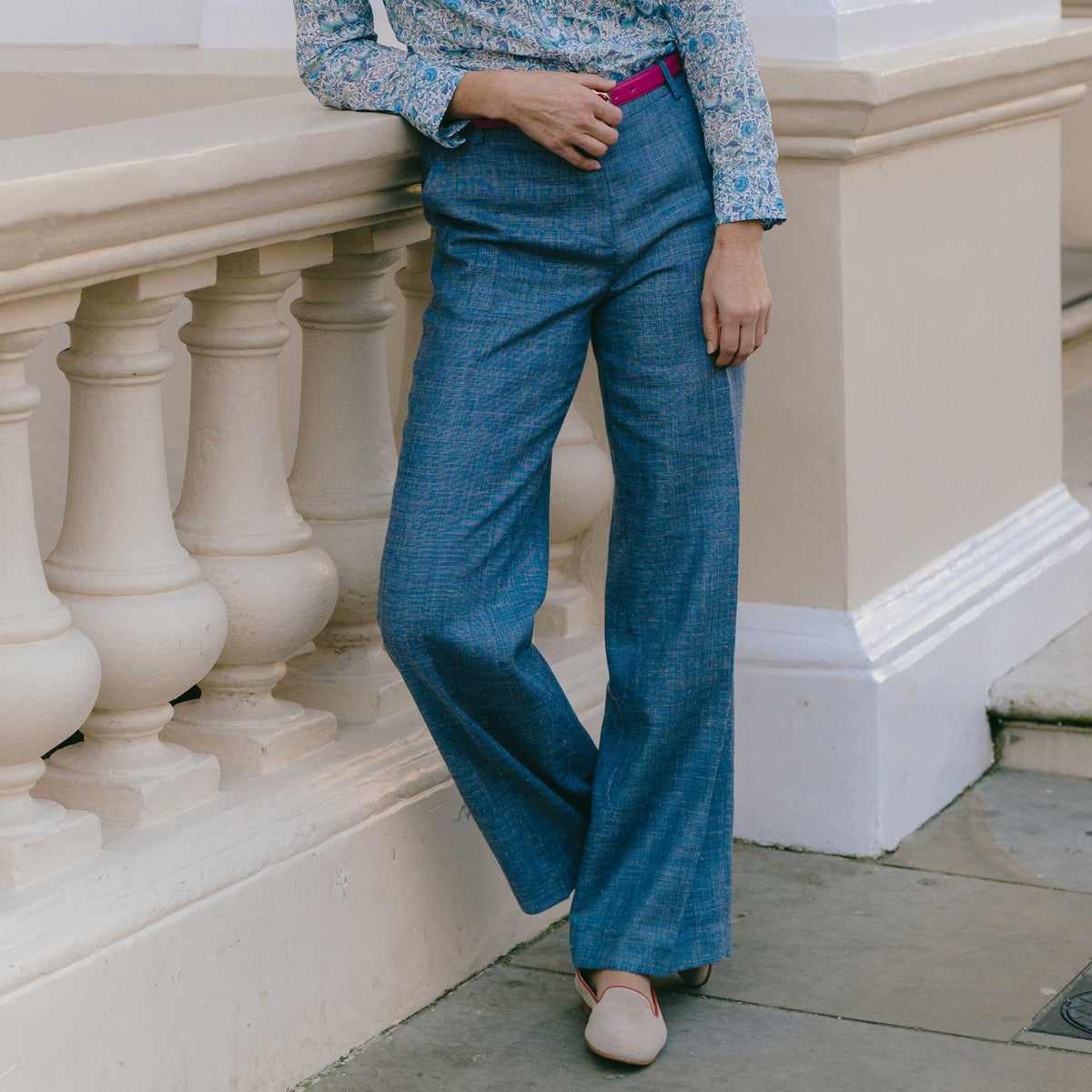Blue Hinton Suit Trousers