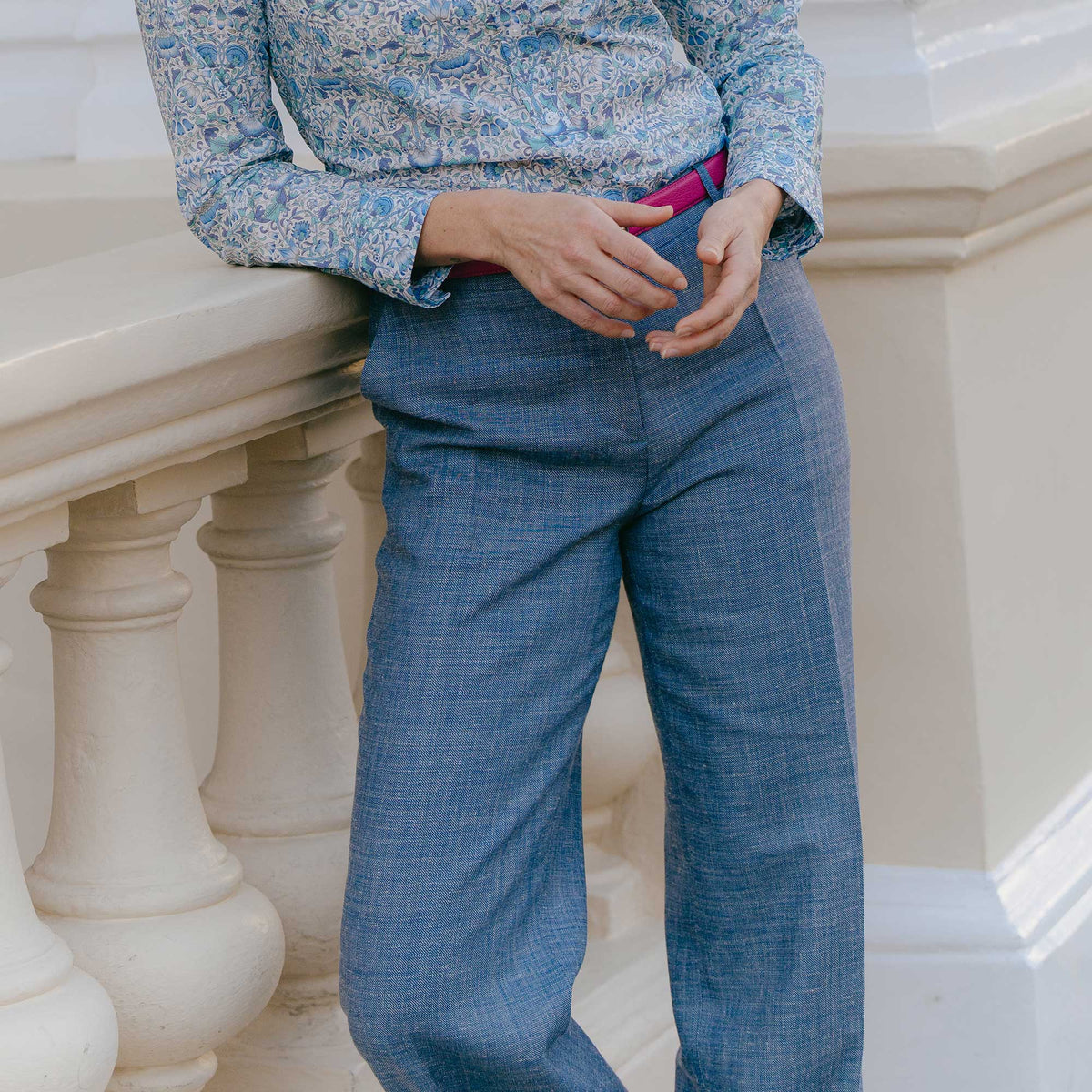 Blue Hinton Suit Trousers