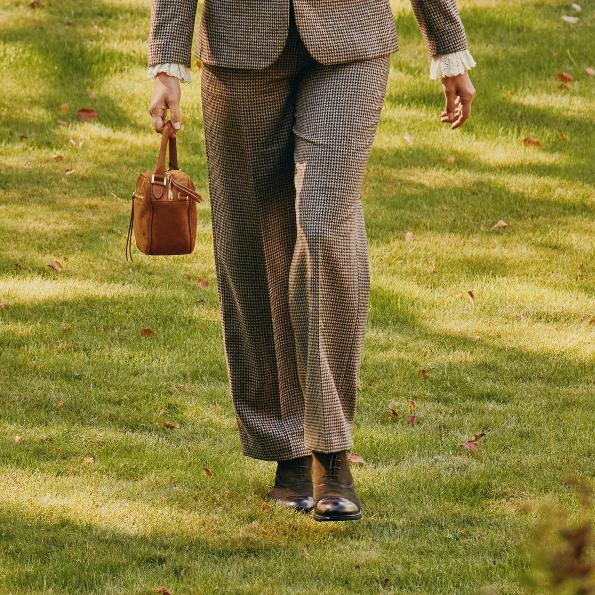 Woodstock Tweed Wide Leg Trousers
