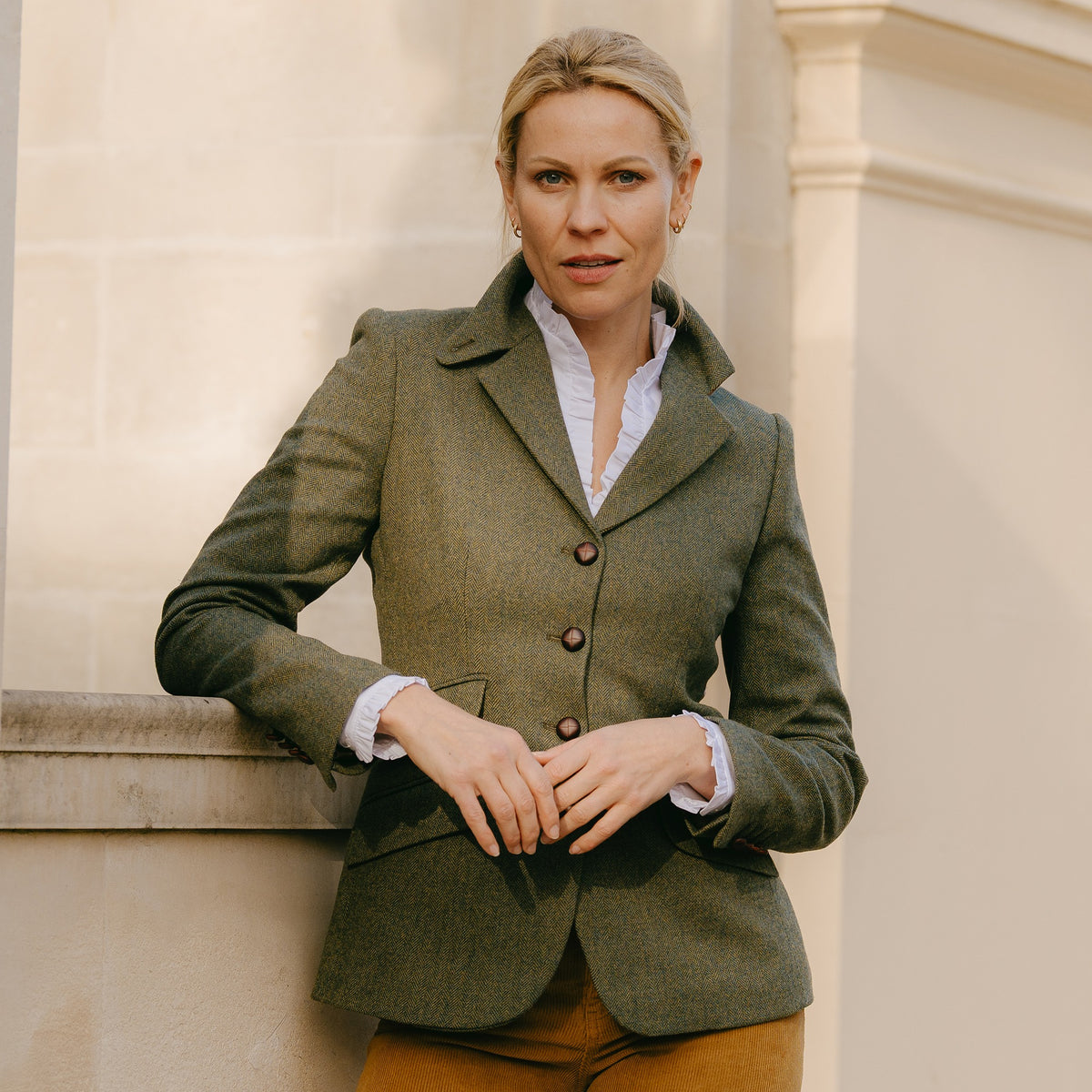 Green Ludlow Storm Tab Tweed Jacket