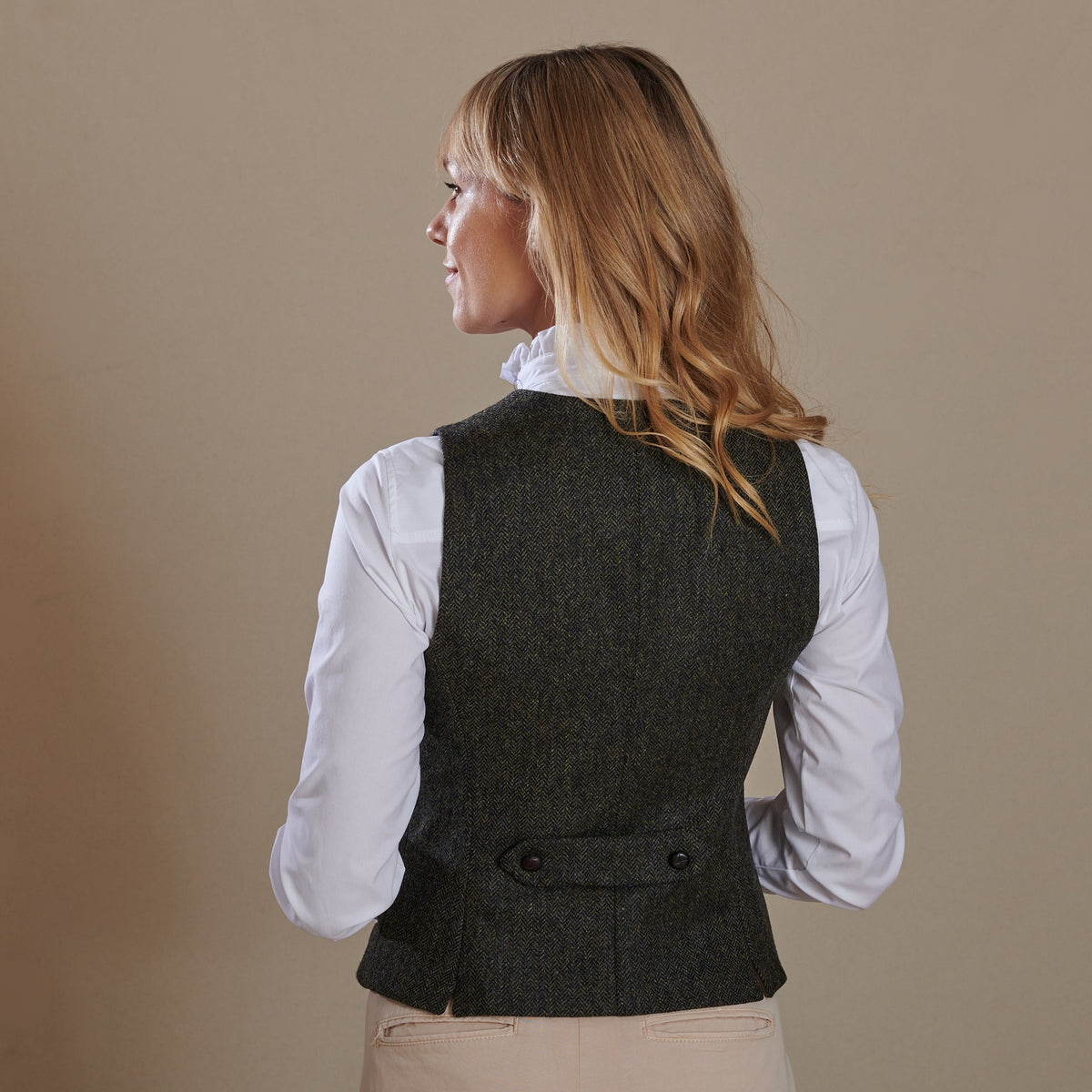 Green Wetherby Tweed Tailored Waistcoat