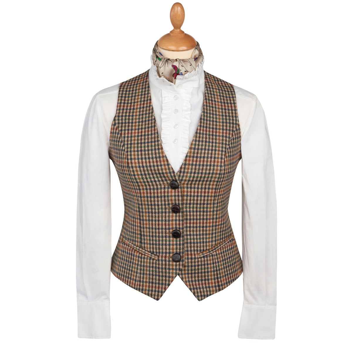 Wincanton Tweed Uncollared Waistcoat