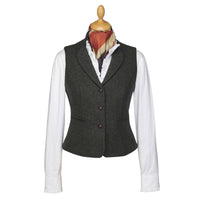 Olive Carlisle Tweed Fitted Waistcoat