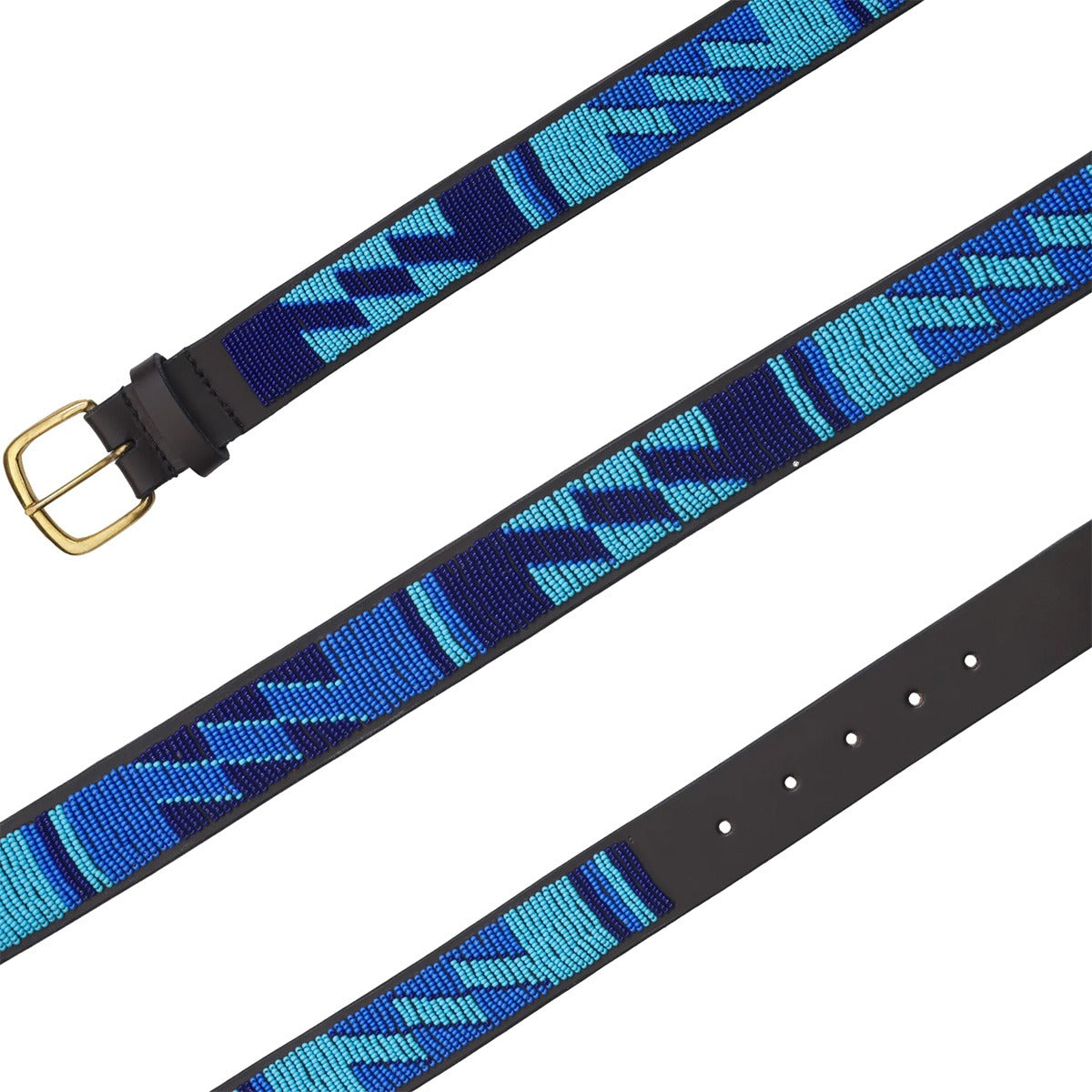 Blue Malindi Beaded Belt