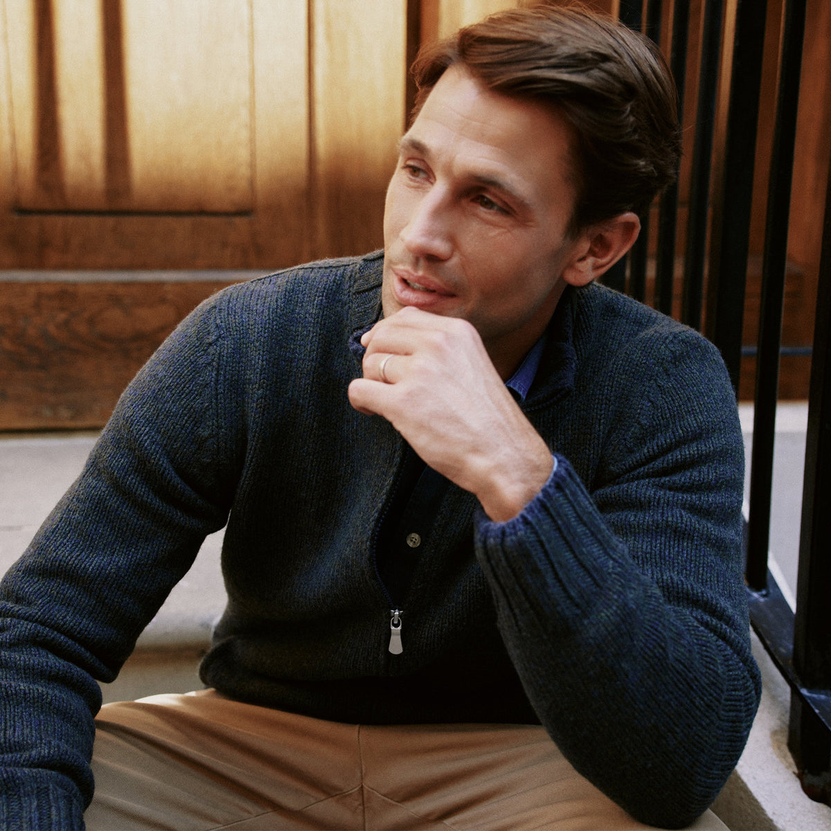 Dundee Marl Full Zip Jumper