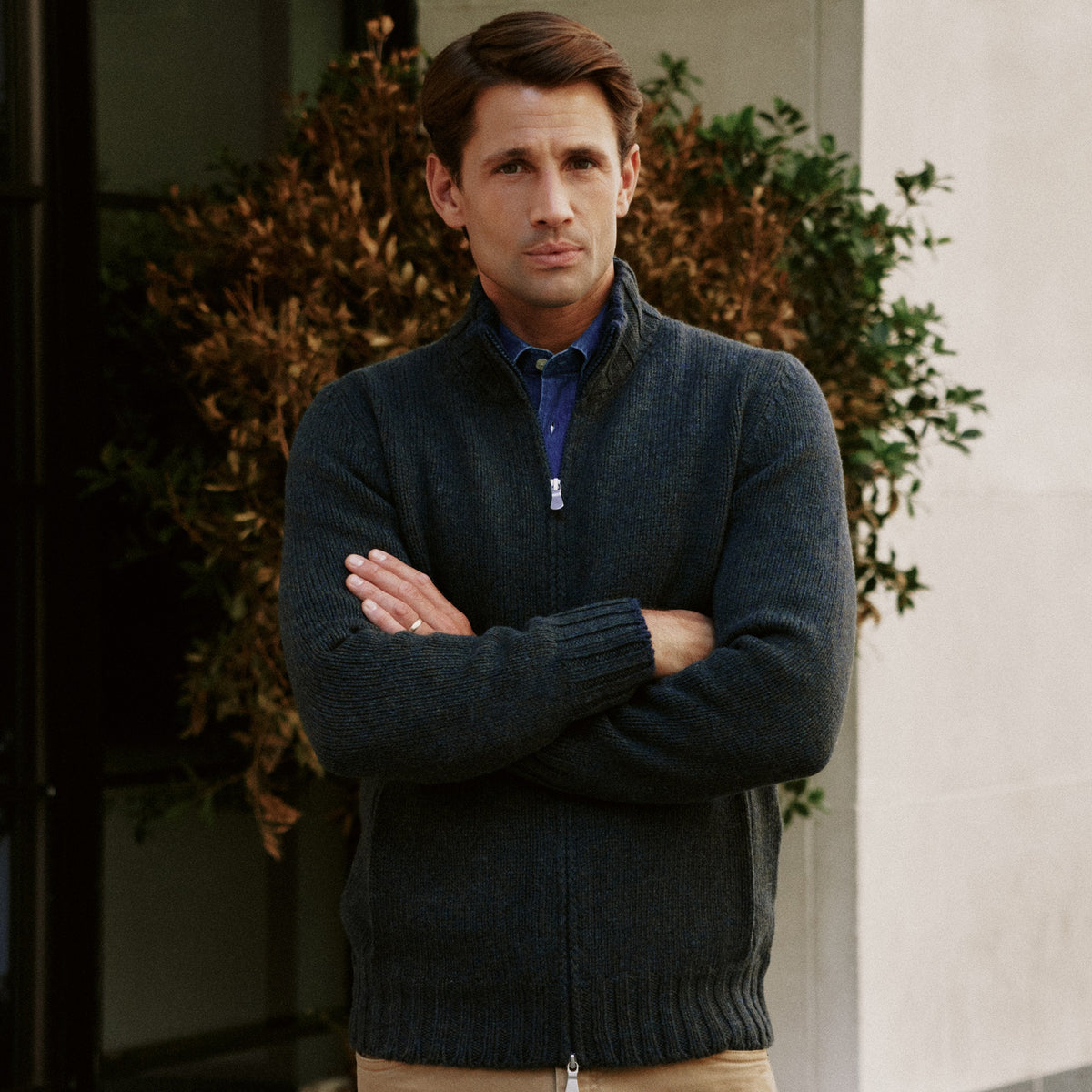 Dundee Marl Full Zip Jumper