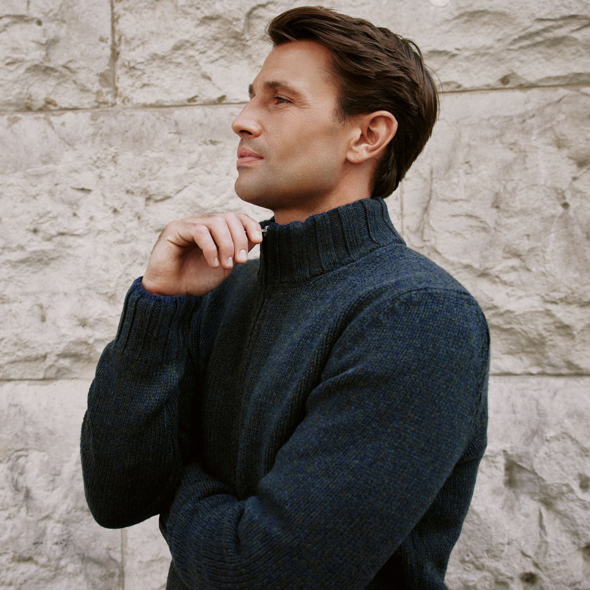 Dundee Marl Full Zip Jumper
