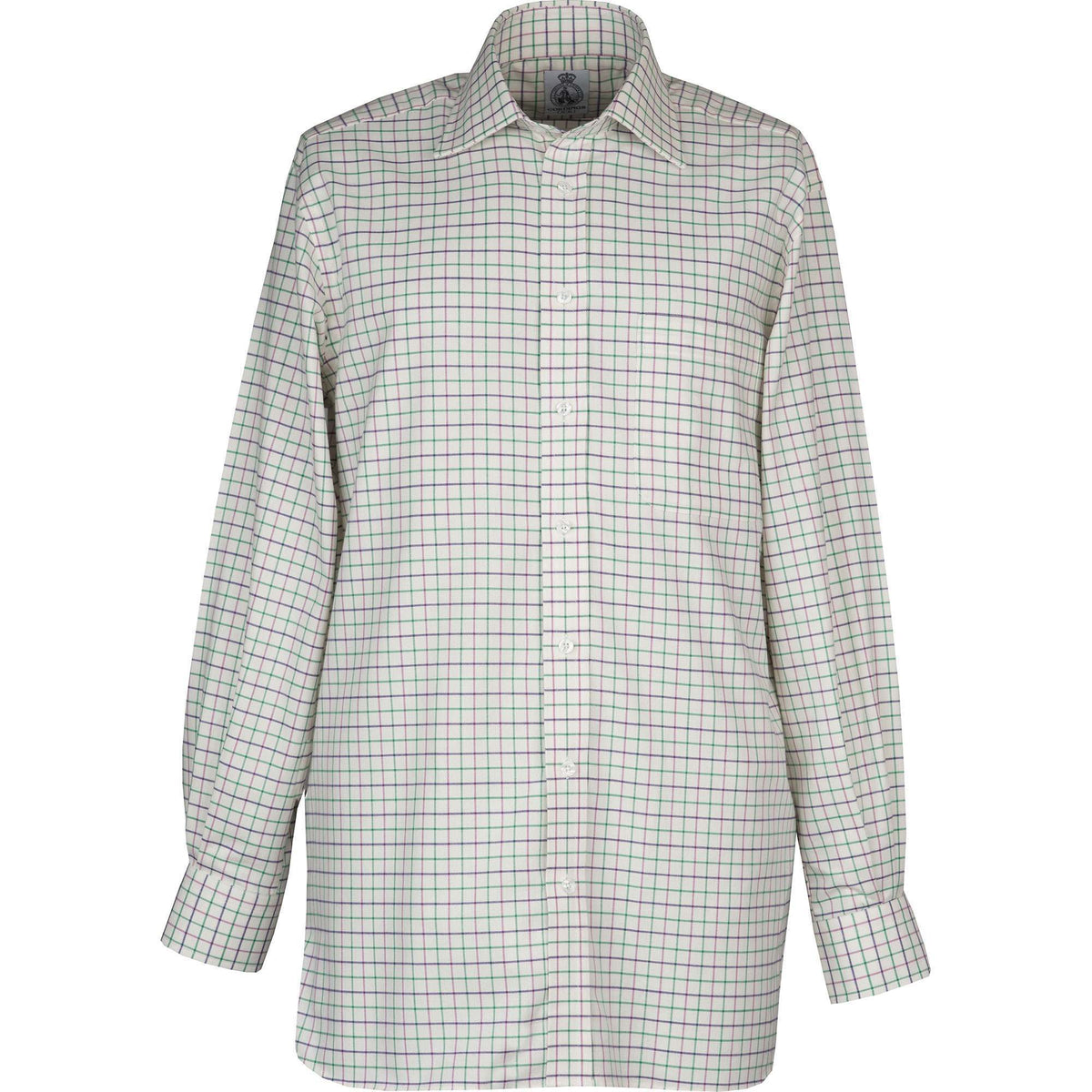 Green Purple Medium Tattersall Shirt