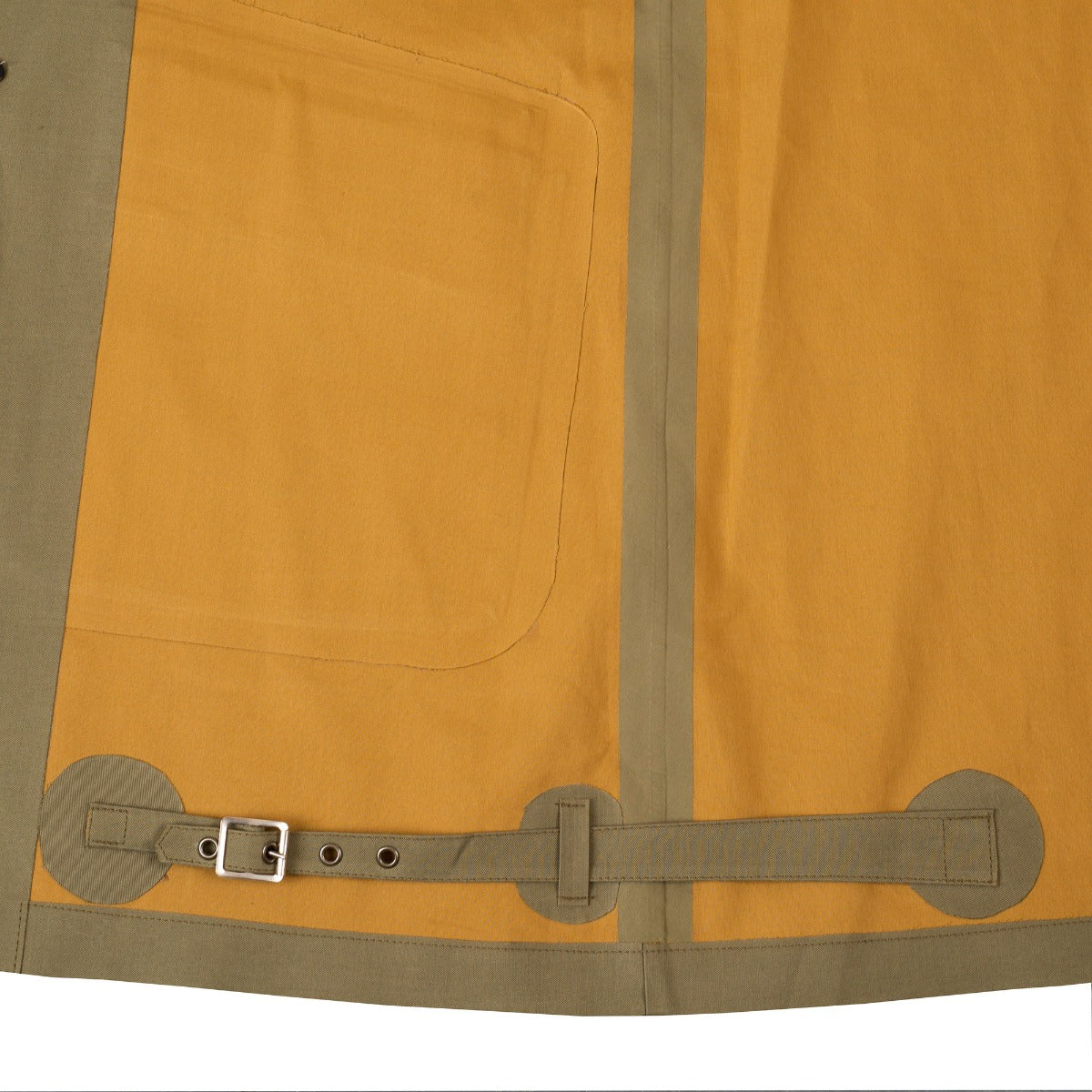 Khaki Huntsman Mackintosh with Corduroy Collar
