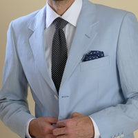 Navy Silk White Spot Hank